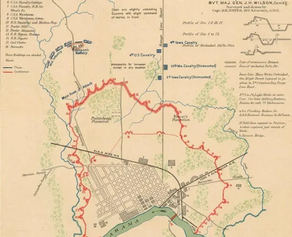 Map of Selma, Alabama