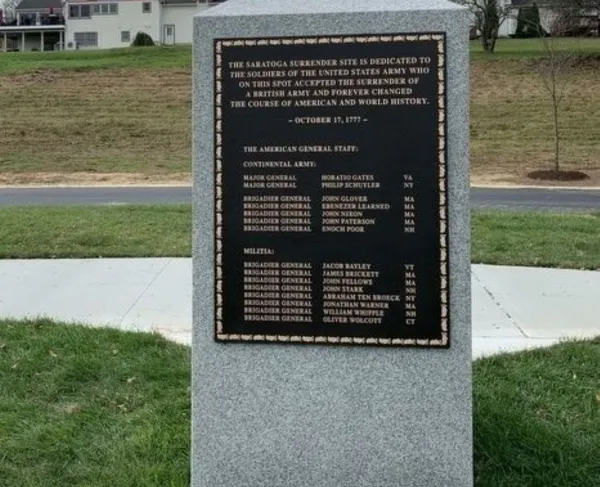 Gen. John Burgoyne Site Surrender Marker
