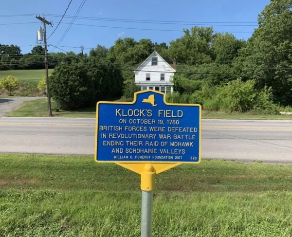 Site of Battle of Klock's Field Marker