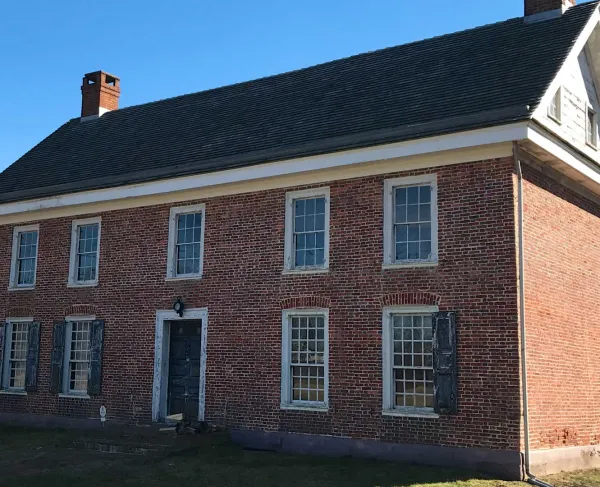 Facade of the Old Dutch Parsonage in New Jersey