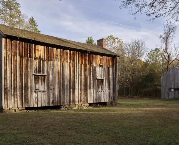 Original 1851 slave dwellings at Horton Grove, Stagville State Historic Site