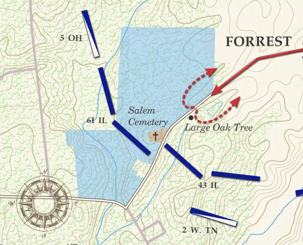 Salem Cemetery - December 12, 1862 Battle Map