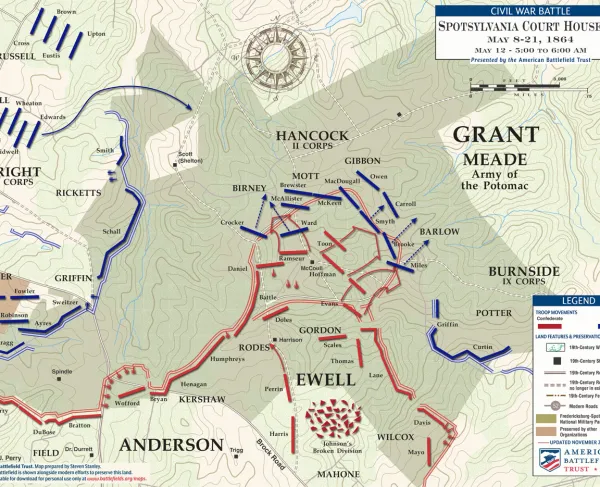 Spotsylvania Court House | May 12, 1864 | 4:00 - 5:00 am (November 2019)