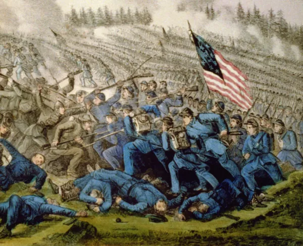 Breakthrough at Petersburg by Currier and Ives