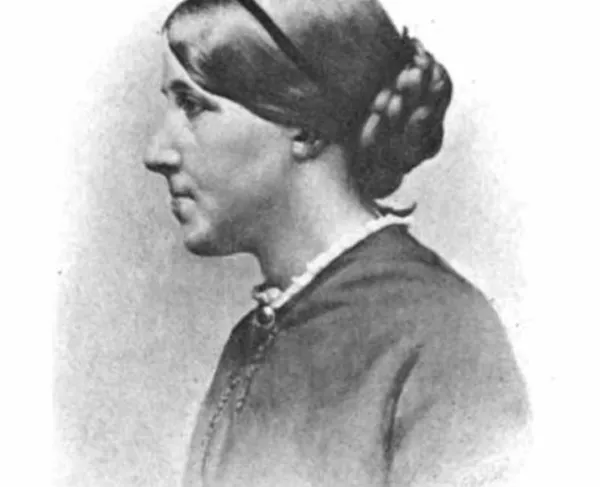 A photograph of Alcott taken around 1862, later published in Louisa May Alcott: Her Life, Letters, and Journals.