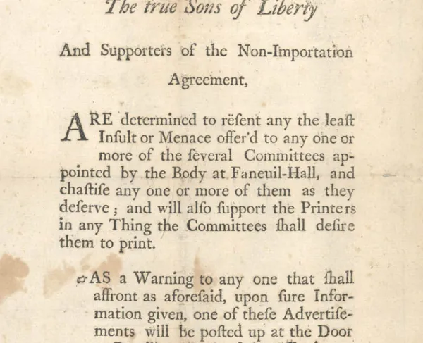 Boston Non-Importation Agreement 
