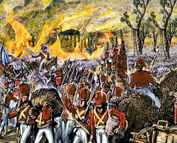 A still from the video The Burning of Washington