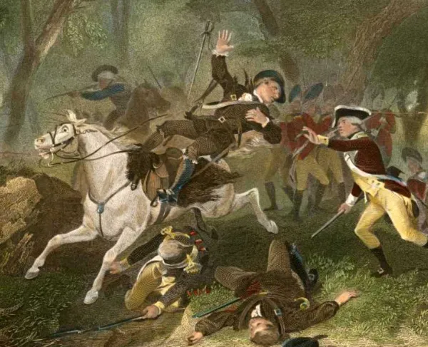 Death of Major Ferguson at King's Mountain, 1863