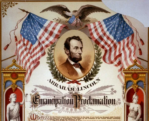 Abraham Lincoln and His Emancipation Proclamation, 1888, by Strobridge & Co.