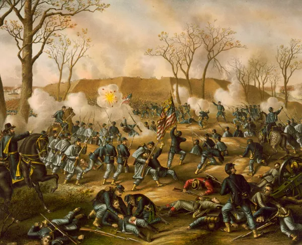Battle of Fort Donelson—Capture of Generals S. B. Buckner and His Army, February 16th, 1862