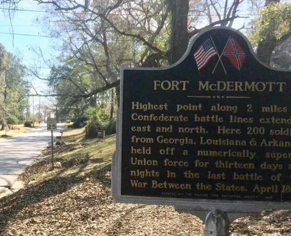 Fort McDermott interpretive marker Spanish Fort, Baldwin County, Ala.