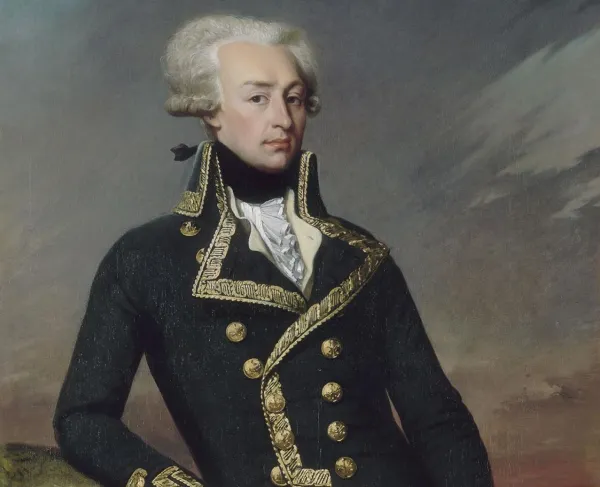Oil portrait of Gilbert du Motier, Marquis de Lafayette, depicted as a lieutenant general in 1791.