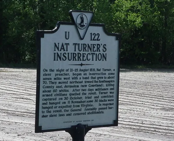 Nat Turner's Insurrection roadside marker (U-122)