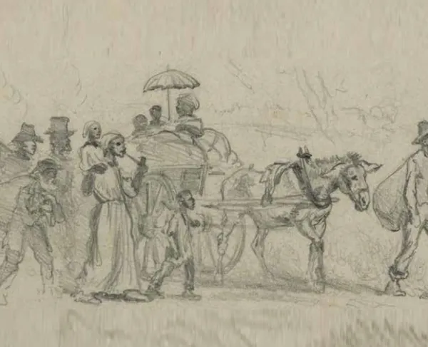 "Contrabands escaping" by Edwin Forbes