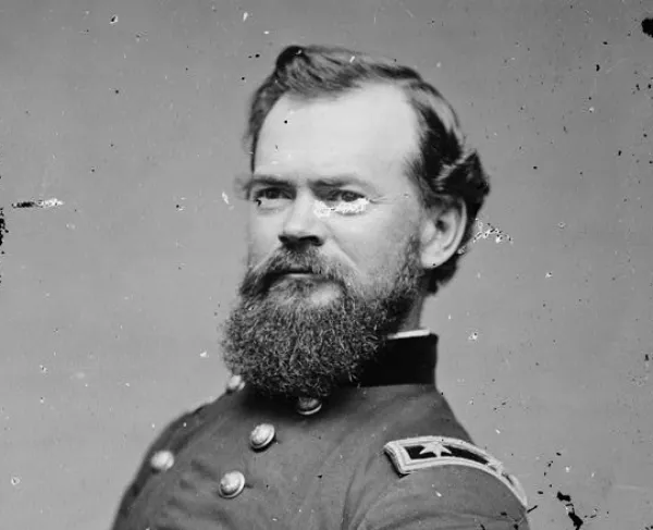 Nineteenth-century photographic portrait of Union Maj. Gen. James B. McPherson, who was killed during the Battle of Atlanta in 1864.