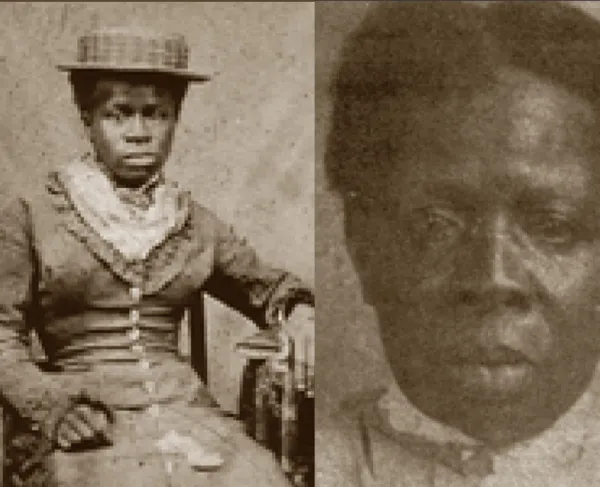 Caroline Terry as a young woman (left) and in old age (right)