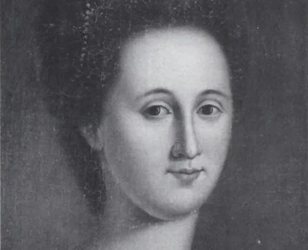 Oil portrait of Esther de Berdt Reed, Revolutionary War patriot and civic leader.