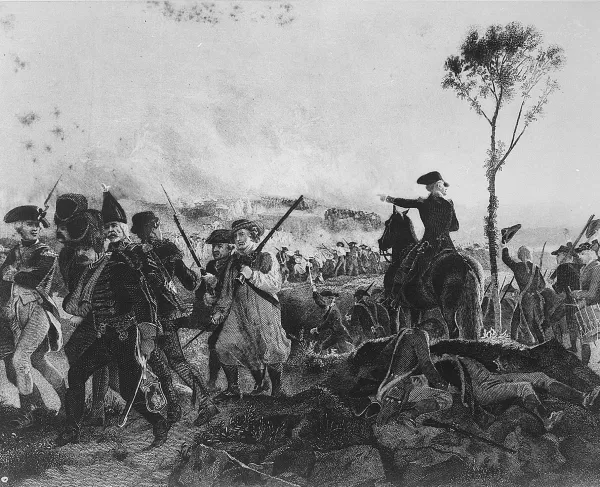 Illustration of the conflict at the Battle of Bennington