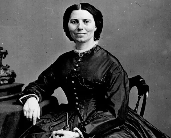 Black and white photograph of a woman