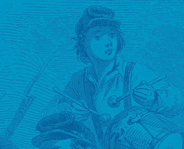 Sketch of a young drummer boy