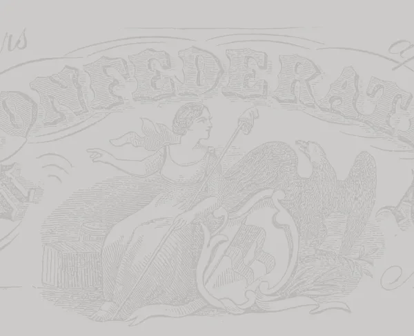 This is a close-up image of a Confederate States of America bill. 