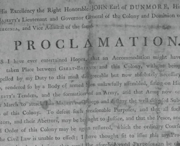 This is an image of Dunmore's proclamation. 