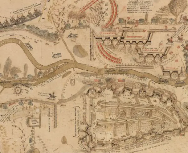 This is a map detailing the area surrounding Fort Meigs. 