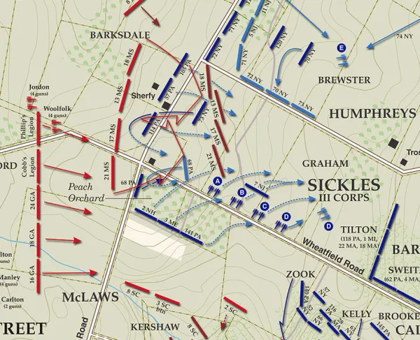 Gettysburg | The Wheatfield & Peach Orchard | July 2, 1863 | 6:30 - 7 pm (October 2019)