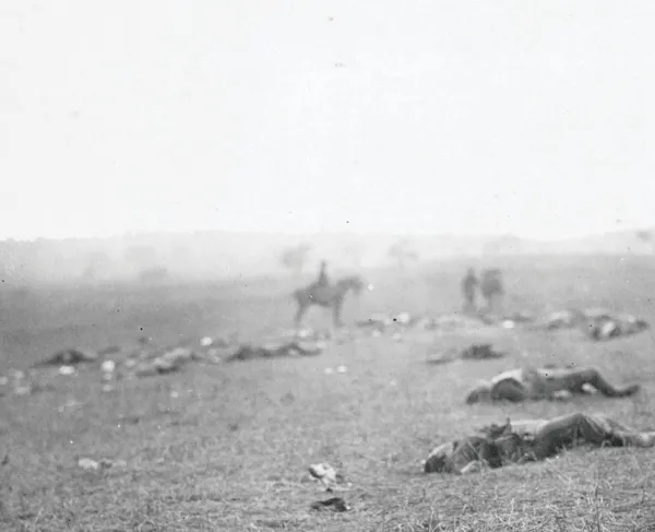 Union dead after the Battle of Gettysburg, Gettysburg, Pa., 1863. Photo by Alexander Gardner.