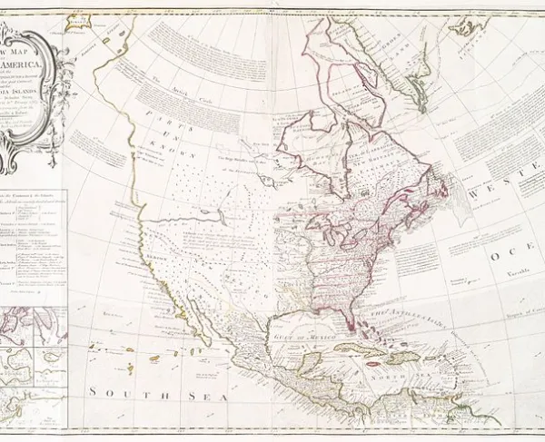 Map of North America after the Treaty of Paris (1763)