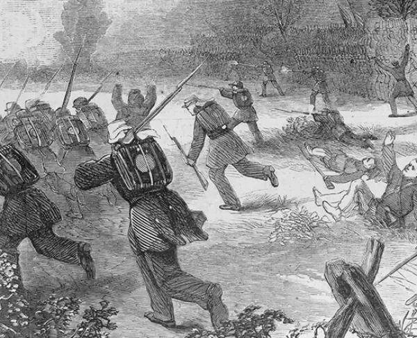 Illustration of the Rich Mountain Battle