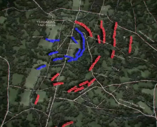 This is a screenshot of the Chickamauga animated map.