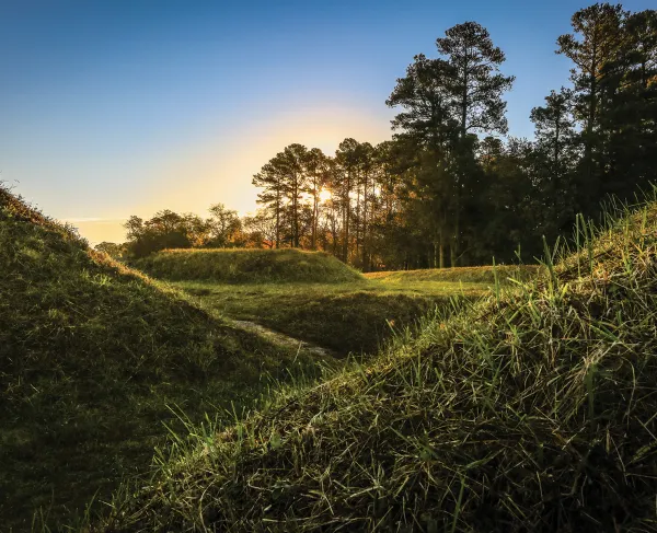 Earthen fortifications at Colonial National Historical Park