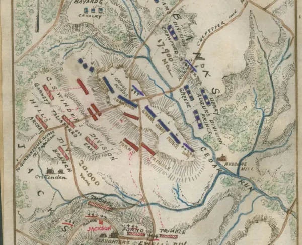 Plan of the Battle of Cedar Mountain
