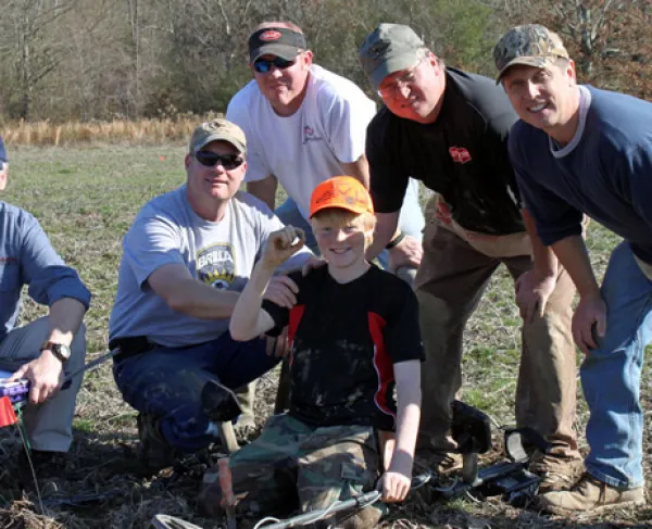 Archeologists at Raymond Battlefield