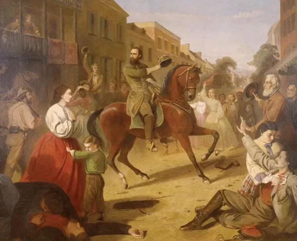 Stonewall Jackson Entering Winchester, 1864, by William D. Washington.