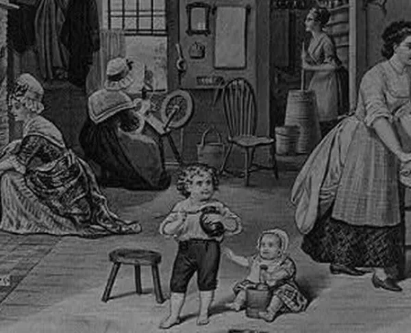 Colonial Drawing of Women in the Colonial Era