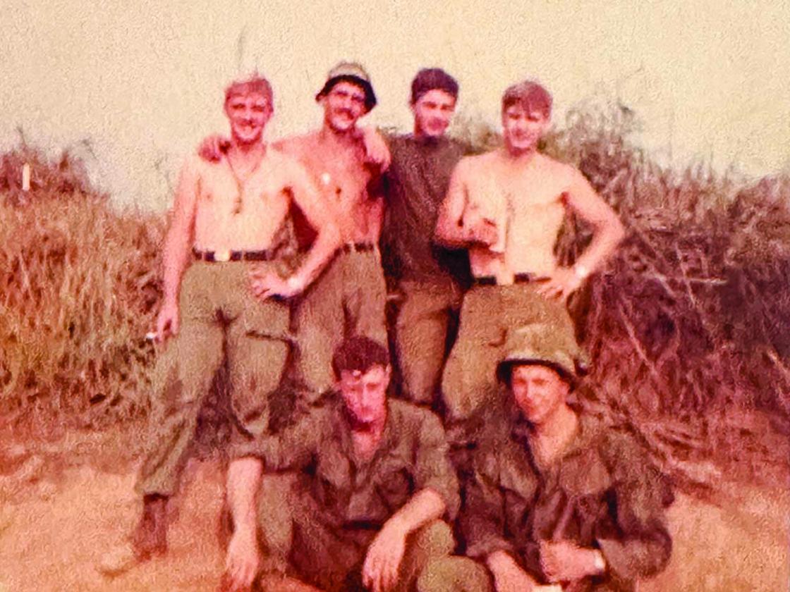 James McCloughan with friends from his unit in Vietnam