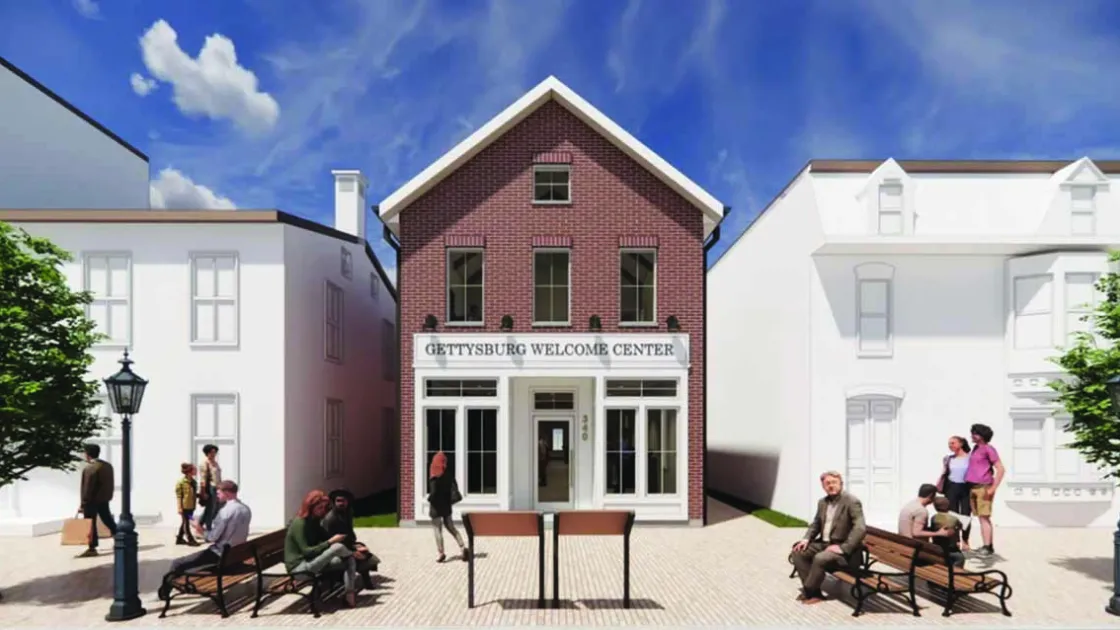 Artist rendering of the new Welcome Center in downtown Gettysburg, Pa.
