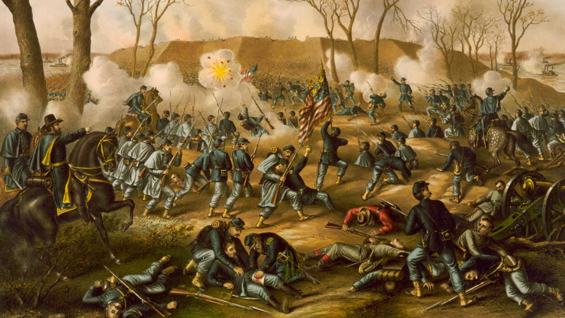 Battle of Fort Donelson—Capture of Generals S. B. Buckner and His Army, February 16th, 1862
