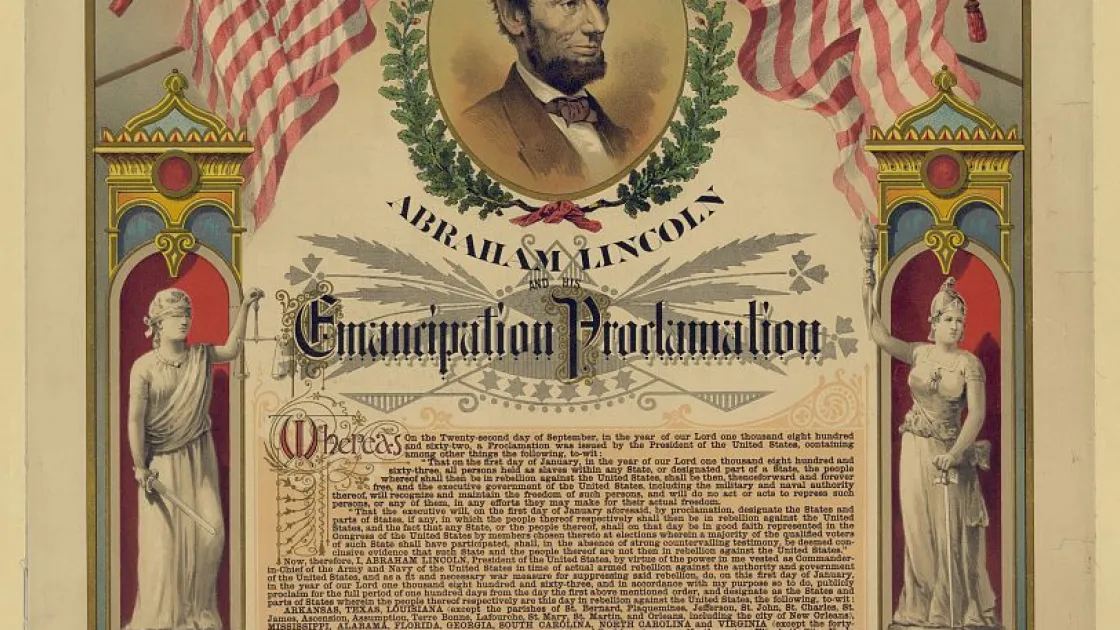 An image of the Emancipation Proclamation