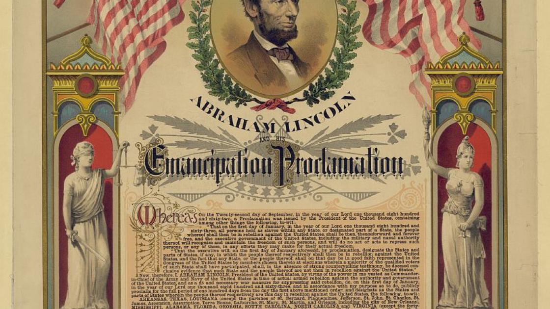 An image of the Emancipation Proclamation