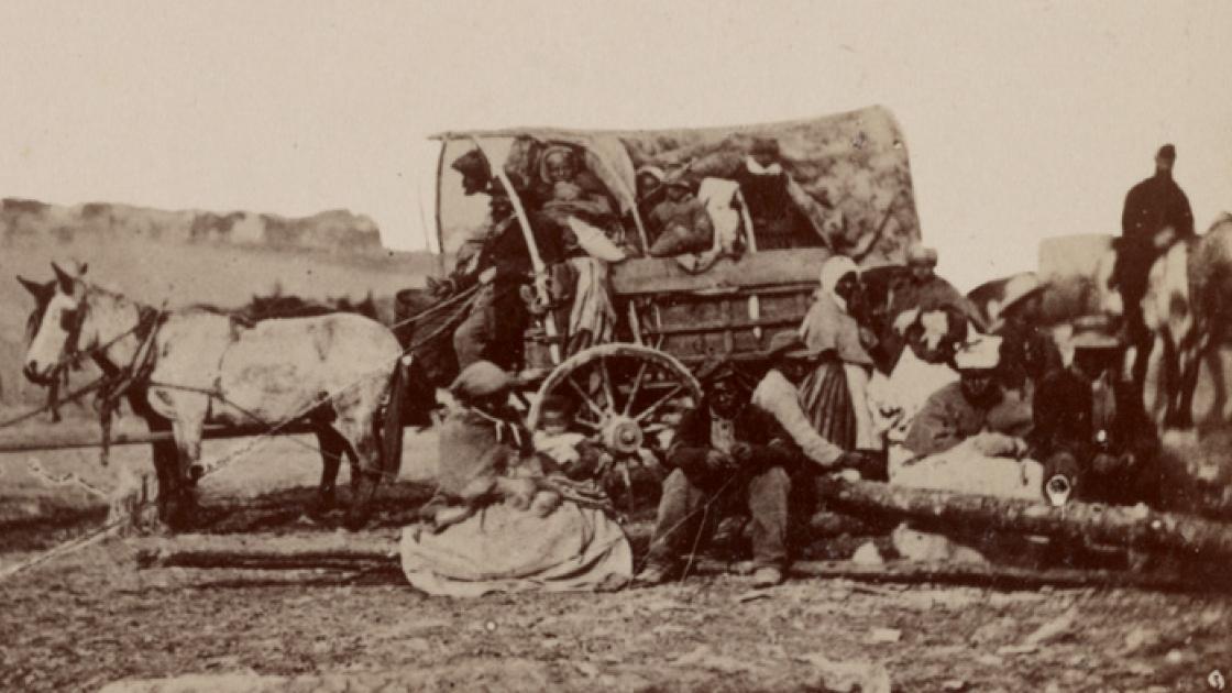 Negro Family and wagon