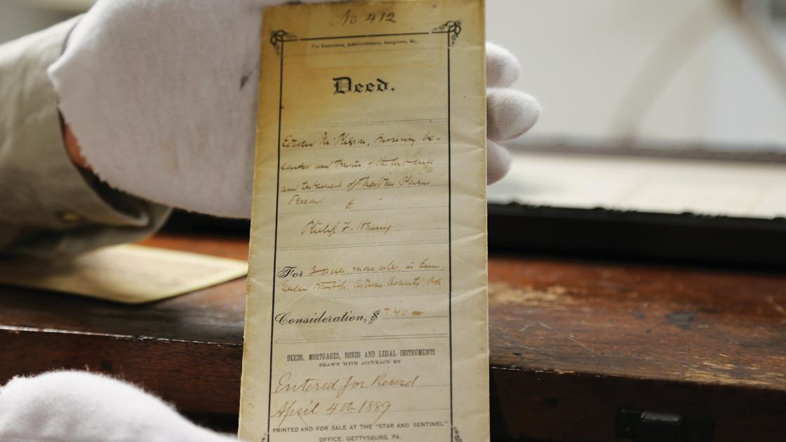 The deed to Lee's Headquarters.