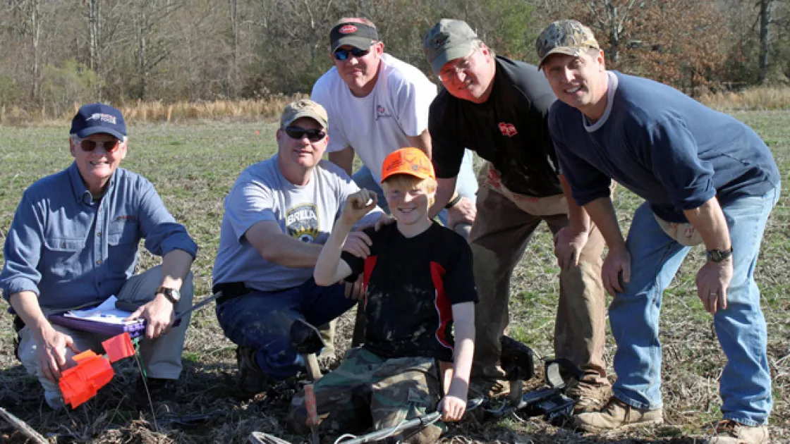 Archeologists at Raymond Battlefield