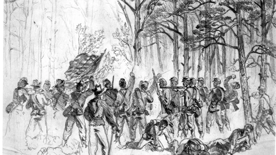 Sixth Corp troops in the Wilderness