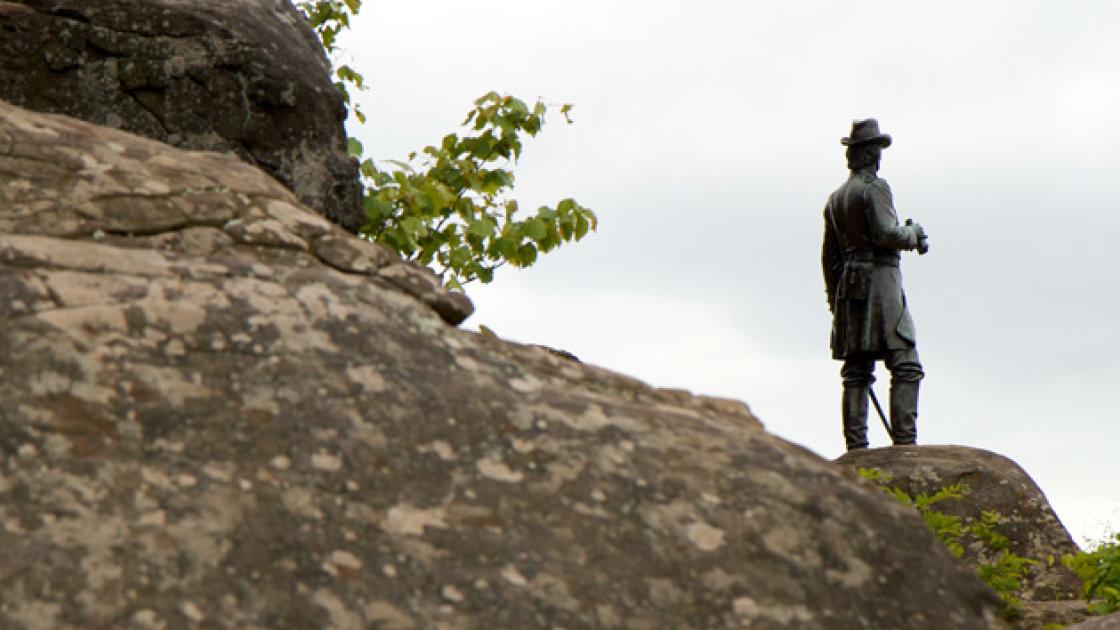 Warren Statue atop Little Round Top