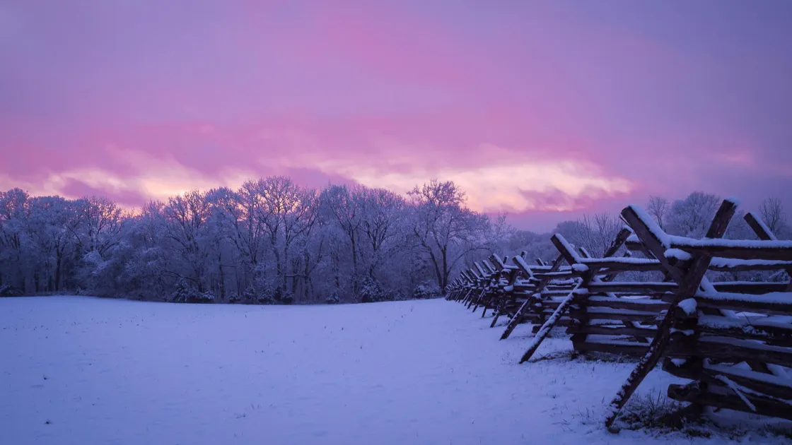 Snow at Antietam National Battlefield, Sharpsburg, Md.