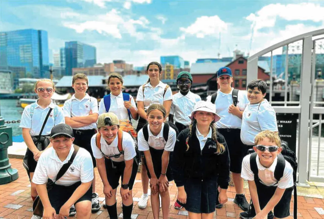 Students on a field trip in Baltimore
