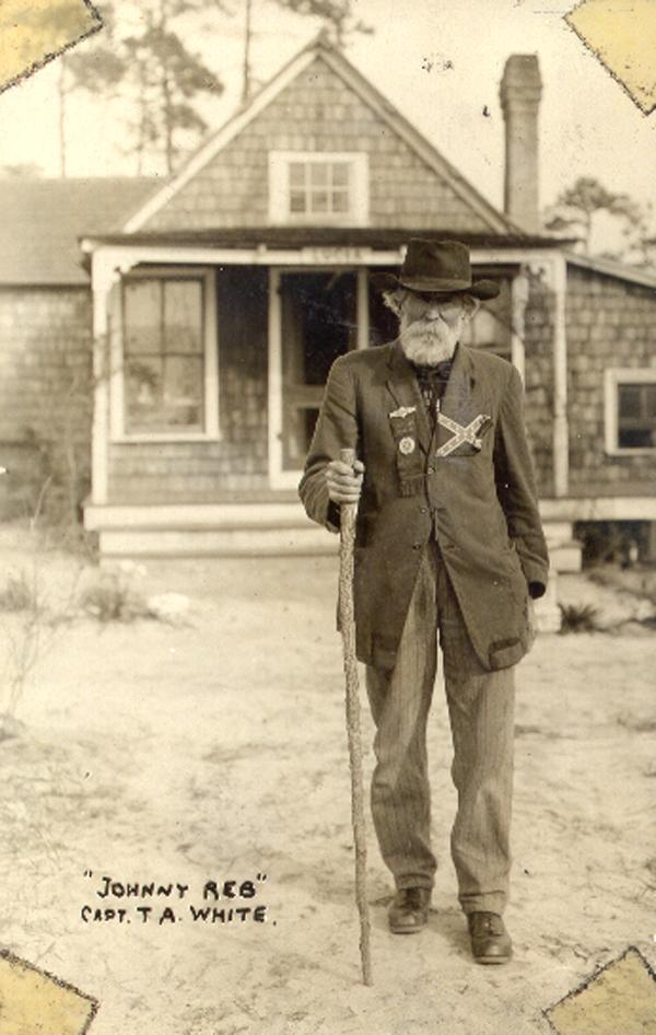 Theodore A.P. White wearing the souvenir medal he received during the 50th anniversary reunion at Gettysburg